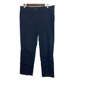 Ann Taylor slacks pants trousers womens 10 denim look navy blue work wear career